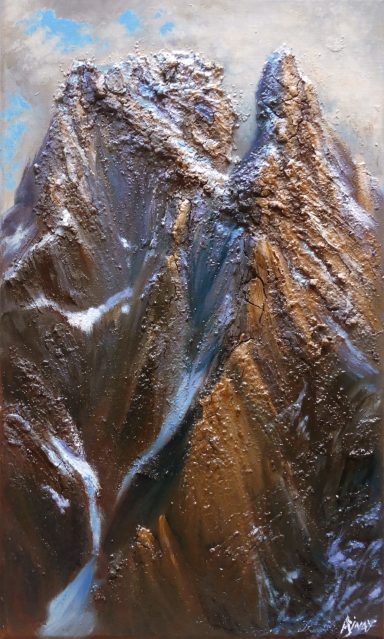 Tableau du Pic du Midi d’Ossau de l'artiste peintre Ajnay
