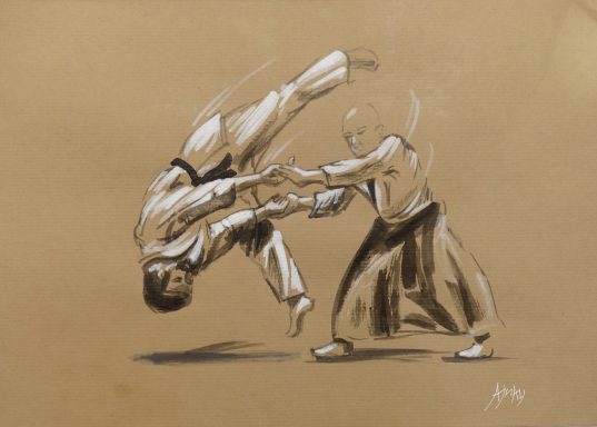 Dessin encre sur papier de Ajnay 