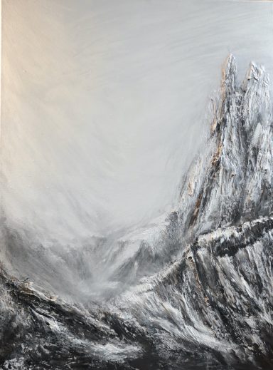 Tableau pic blanc de l'artiste peintre Ajnay