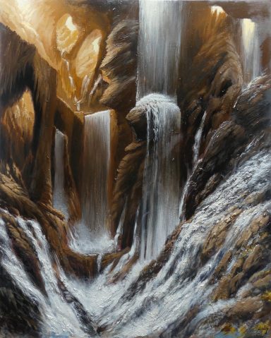 Tableau de Ajnay Cascades souterraines