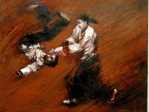 tableau Aïkido de Ajnay peintre