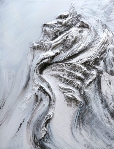 Tableau d’un Pic à tête de loup des pyrénées de l'artiste peintre Ajnay 